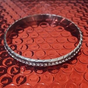 T.J.Maxx Silver Bracelet with Clear Stones